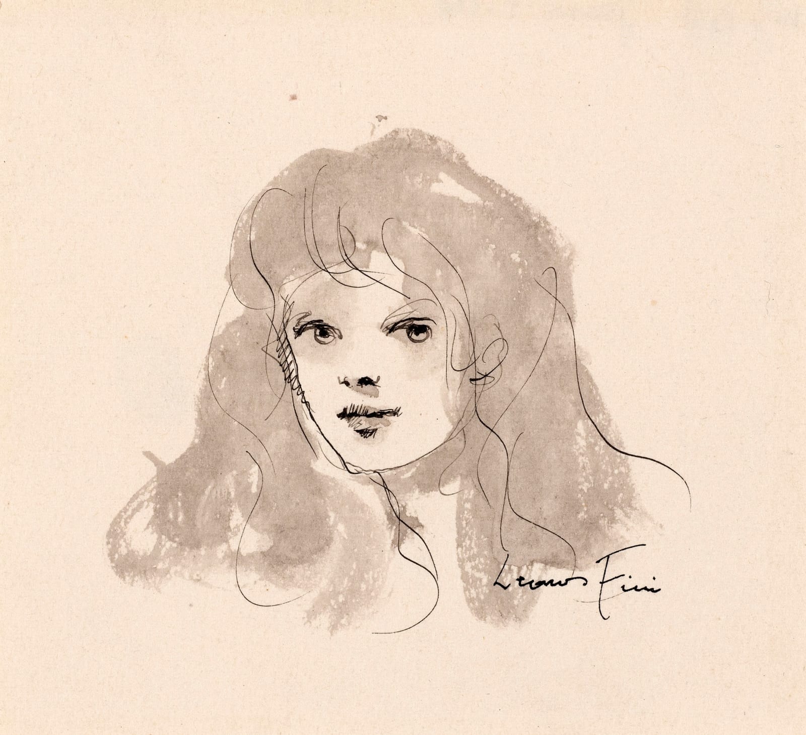 LEONOR FINI, Young woman's head, c. 1976