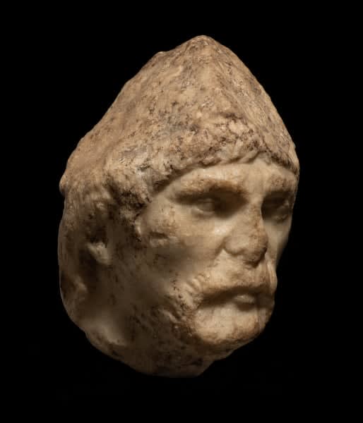 Head of a bearded man, likely Odysseus, Roman, 1st century B.C.- 1st century A.D.
