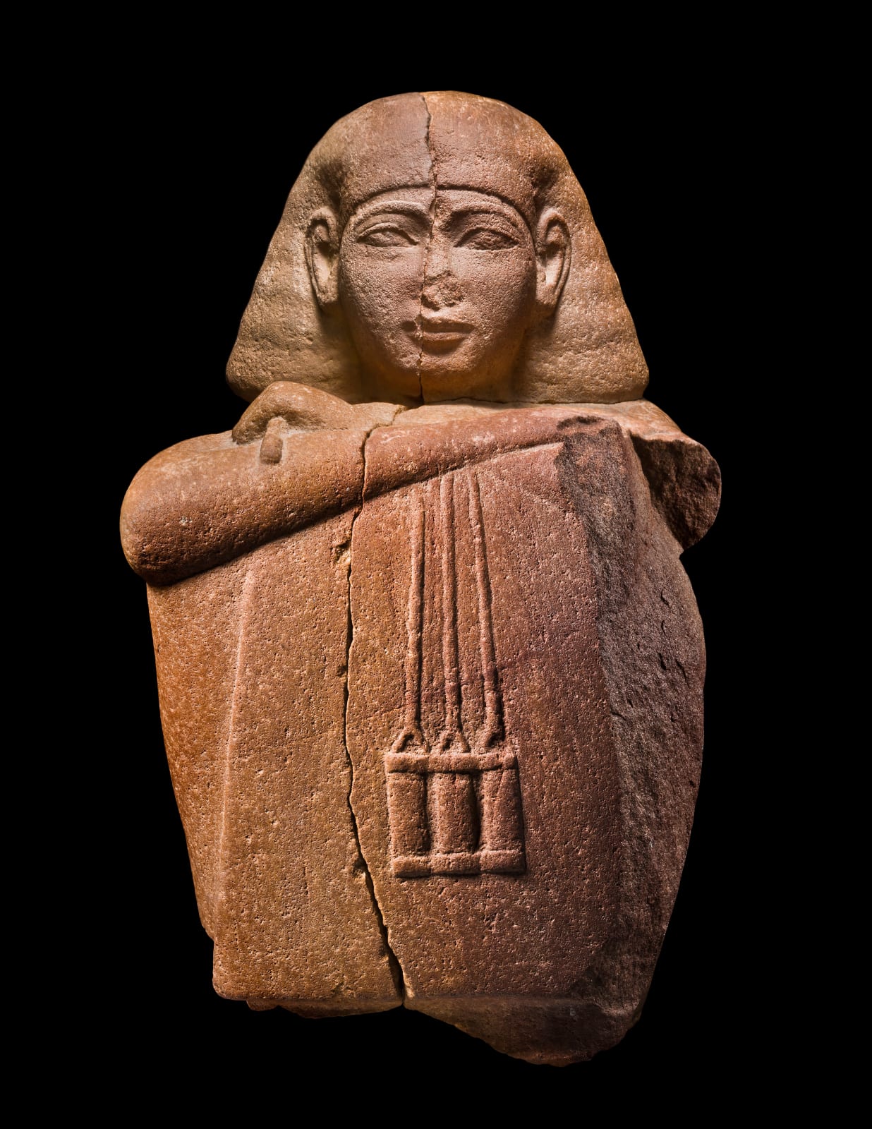 Statue of a priest, possibly the Priest of Min, Yuya, Father of Queen Tiy, Egyptian, New Kingdom, 18th Dynasty, Reign of Amenhotep III, 1391-1353 B.C.