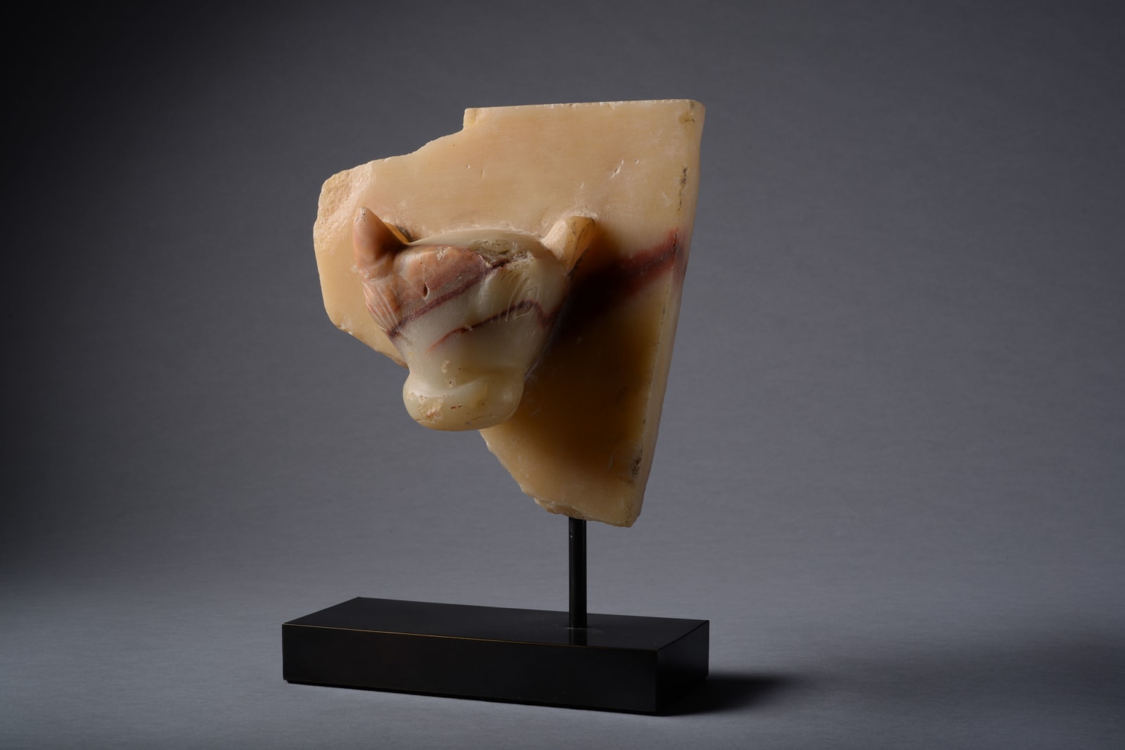Stele Fragment with a Bull's Head, South Arabian, 1st century B.C. - 1st century A.D.