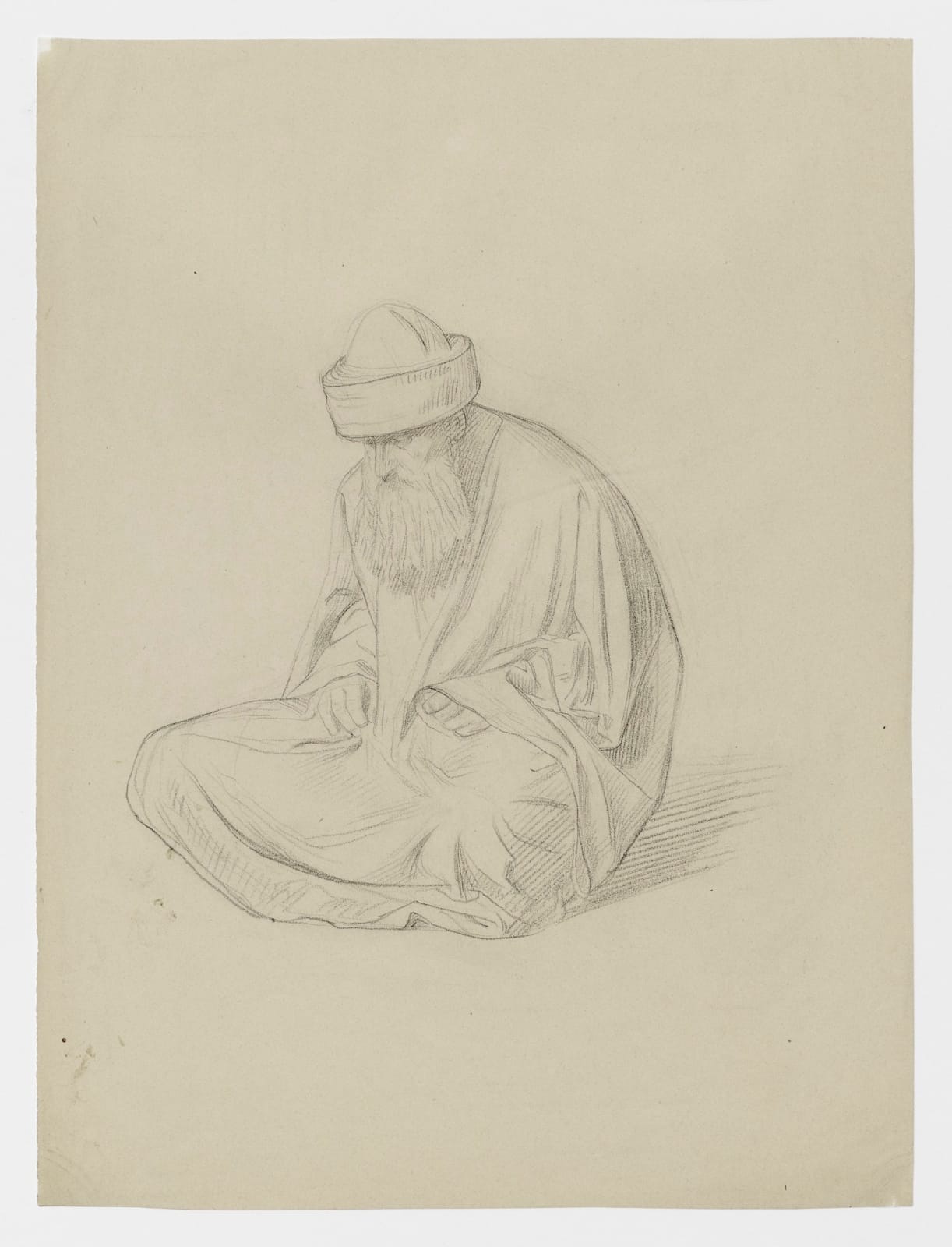 JEAN-LÉON GEROME, A seated man in prayer