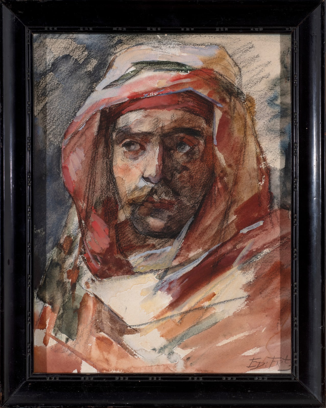 EDUARD FRANKFORT, Self-Portrait in Bedouin costume