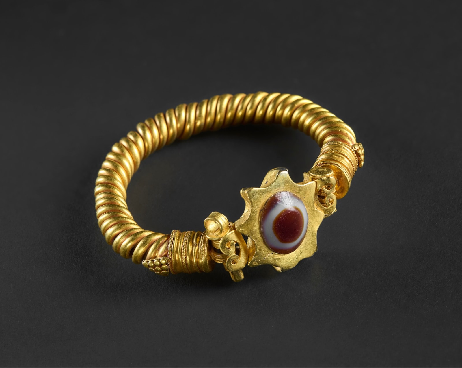 Twisted Bracelet with Star Formed Frame, Roman Imperial, 2nd-4th century A.D.