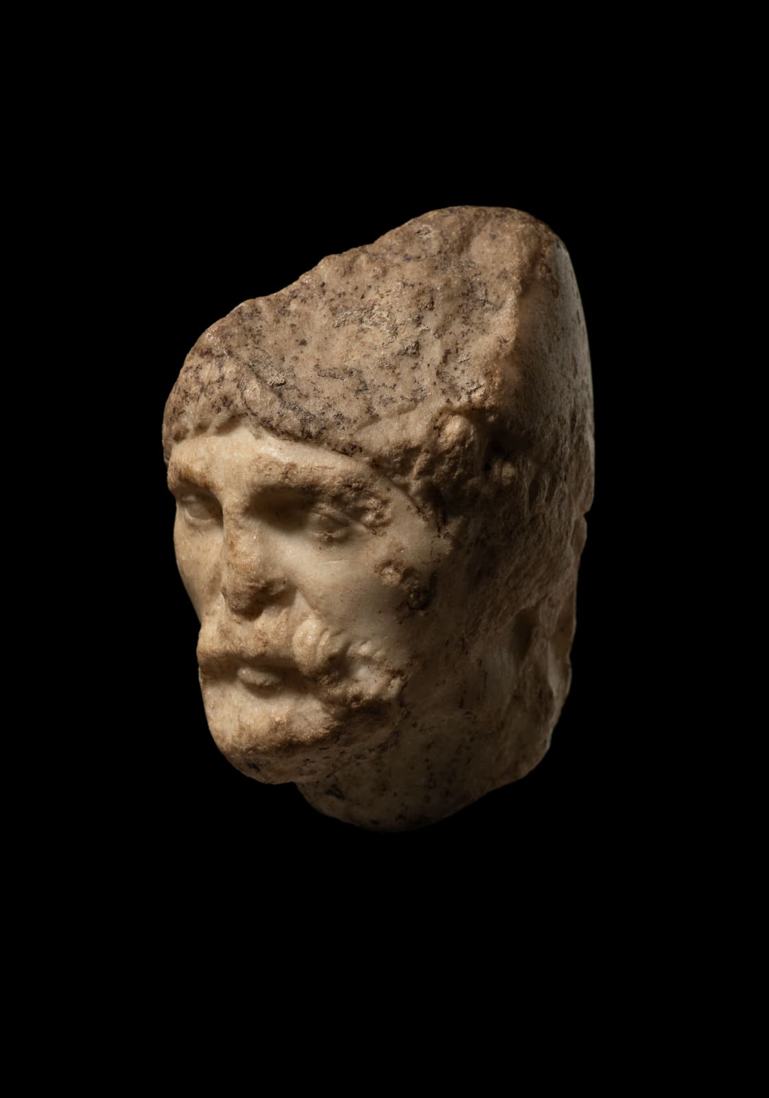 Head of a bearded man, likely Odysseus, Roman, 1st century B.C.- 1st century A.D.