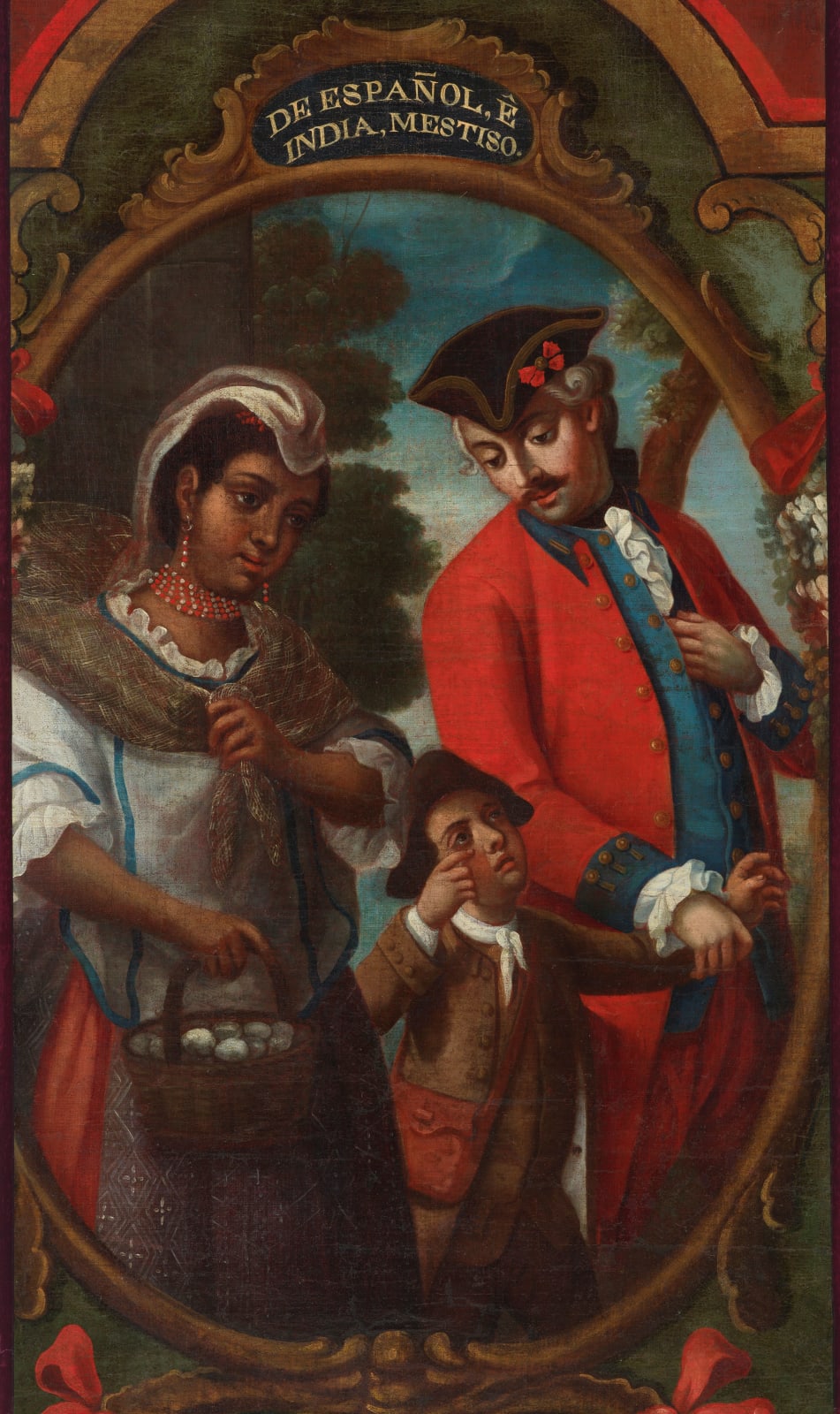 Mexican School, 18th Century, De Español e India, Mestiso (no. 1)