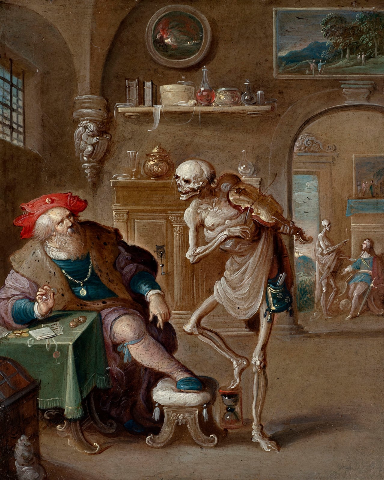 FRANS FRANCKEN THE YOUNGER, Death and the miser