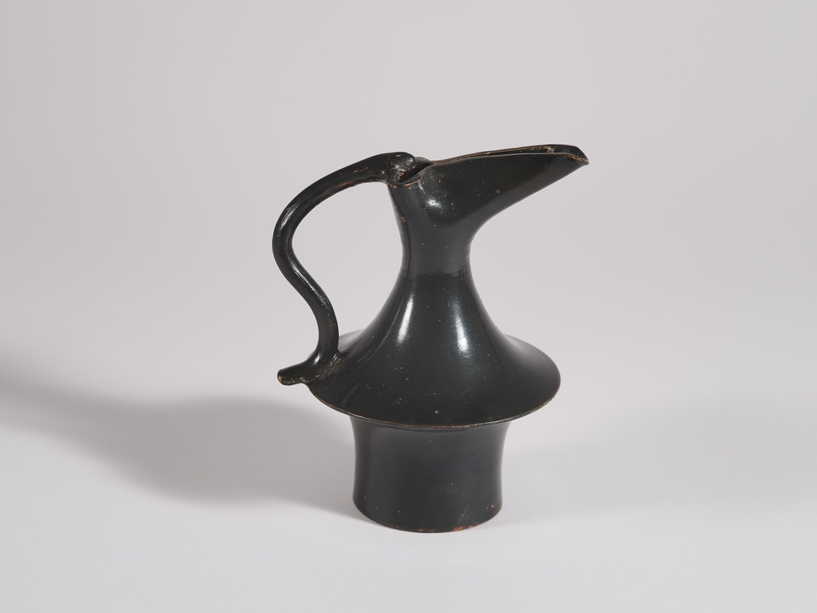 Black-glazed "Type VI" Oinochoe, Apulian, Greek, 4th century B.C.