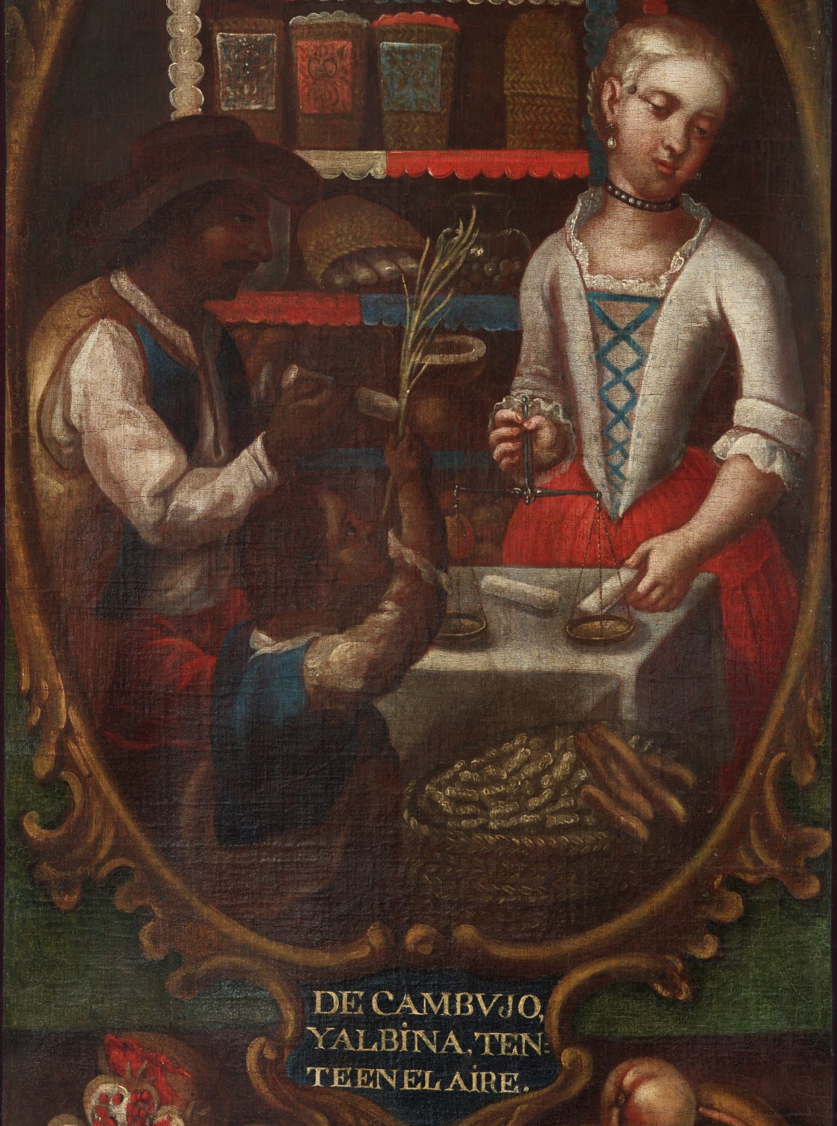 Mexican School, 18th Century, De Cambujo y Albina, "tente en el aire" (no. 14)
