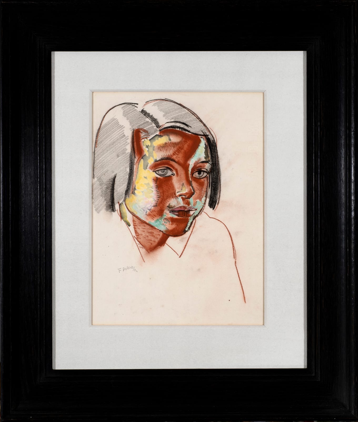 FRANK DOBSON, Head of a Girl, 1915