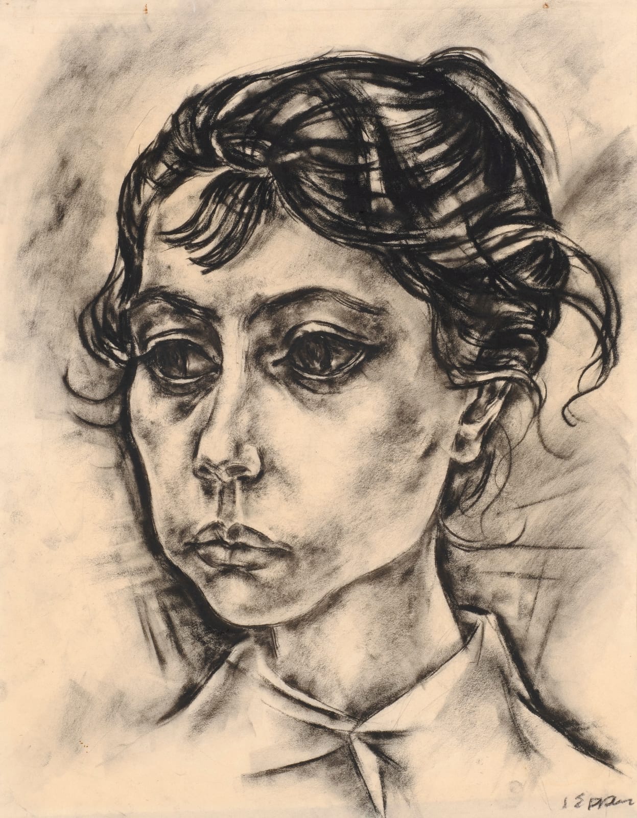 IGNAZ EPPER, Portrait of Mischa, the artist’s wife (Mädchenkopf), 1918