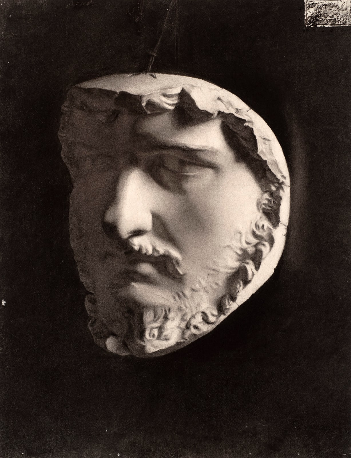 E. Bergh, Study of a plaster cast of the face of Marcus Aurelius