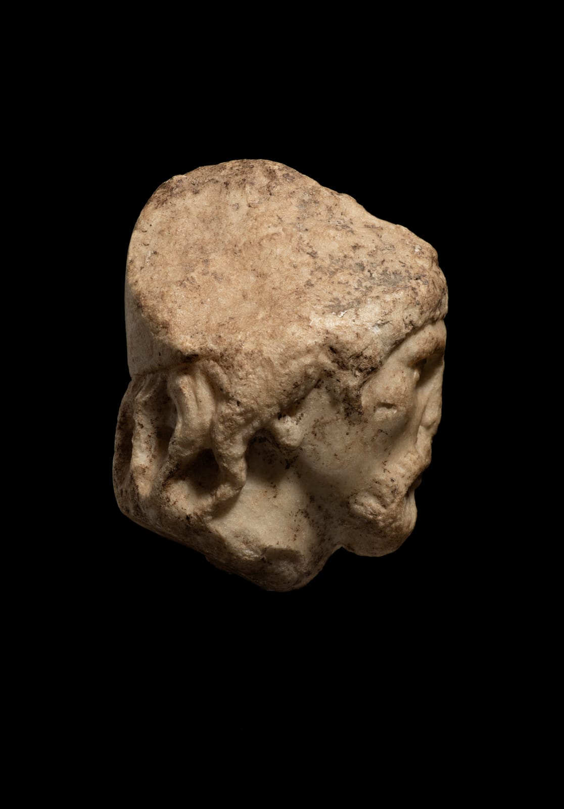 Head of a bearded man, likely Odysseus, Roman, 1st century B.C.- 1st century A.D.