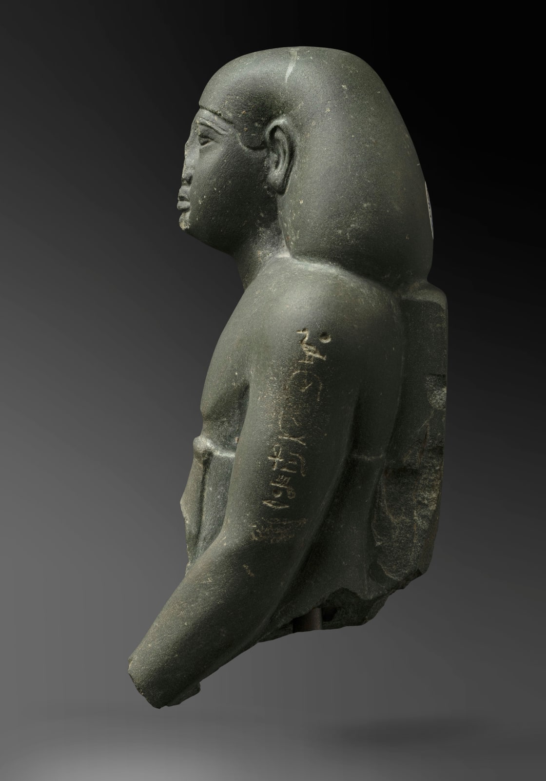 Statue of a Priest or an Official, Egyptian Late Period. 26th Dynasty, Reign of Necho II, 610-595 B.C.