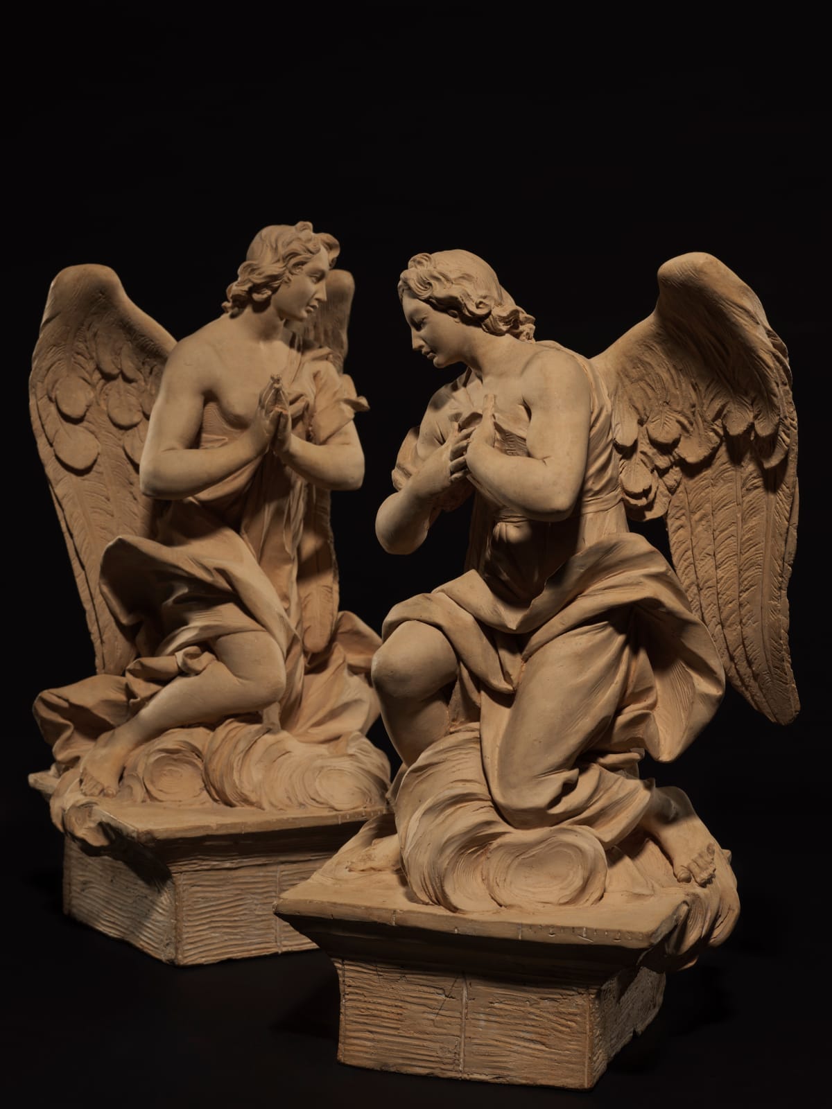 FRANCESCO MORATTI, Two Angels Kneeling in Adoration , Early 18th Century