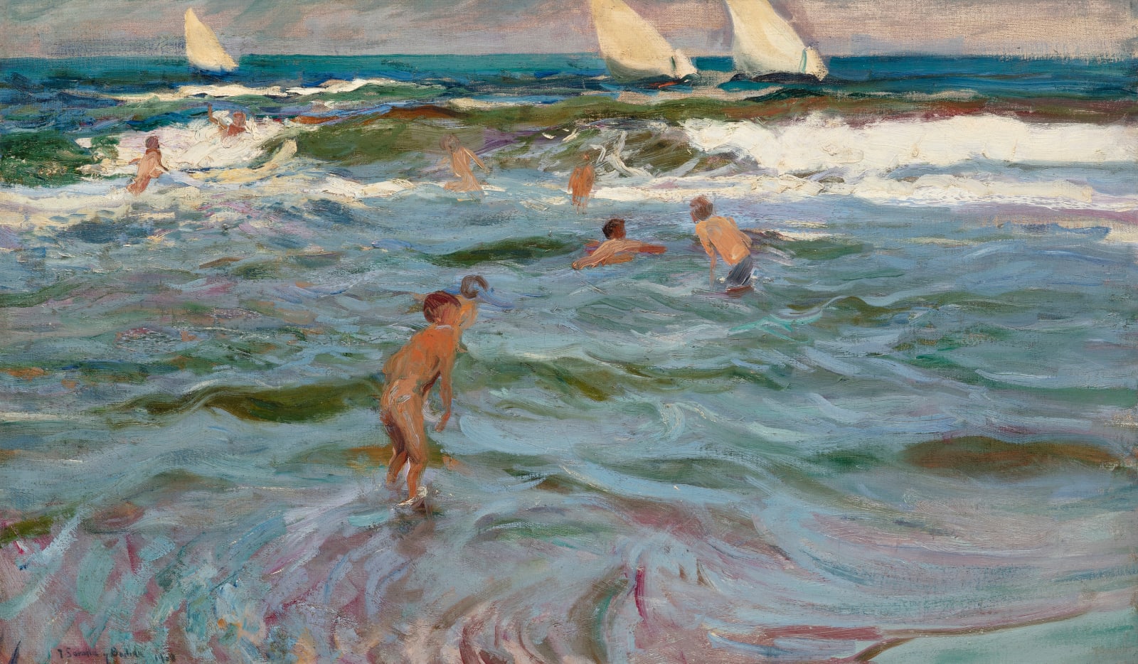 JOAQUÍN SOROLLA Y BASTIDA, Children in the Sea, 1908
