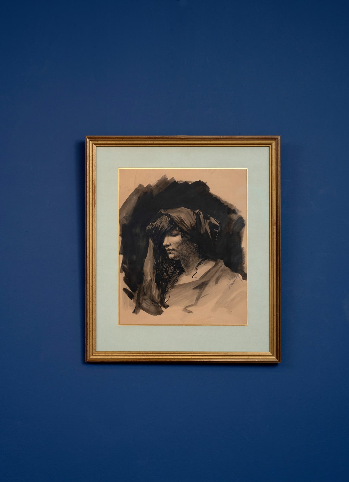 VICTOR PROUVÉ, Study of Juana Romani in a headscarf