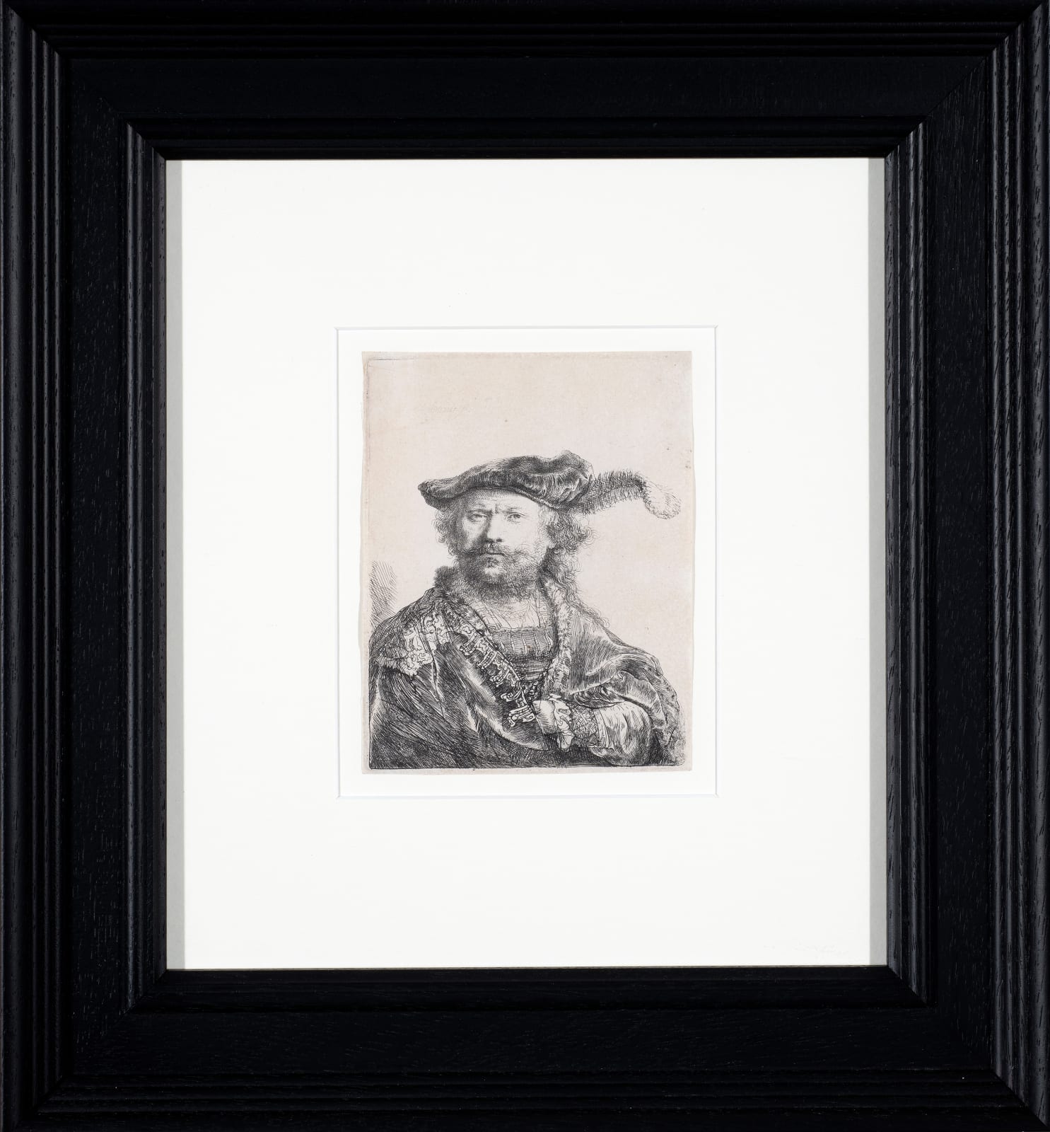 REMBRANDT HARMENSZ. VAN RIJN, Self-Portrait in a Velvet Cap with Plume, 1638