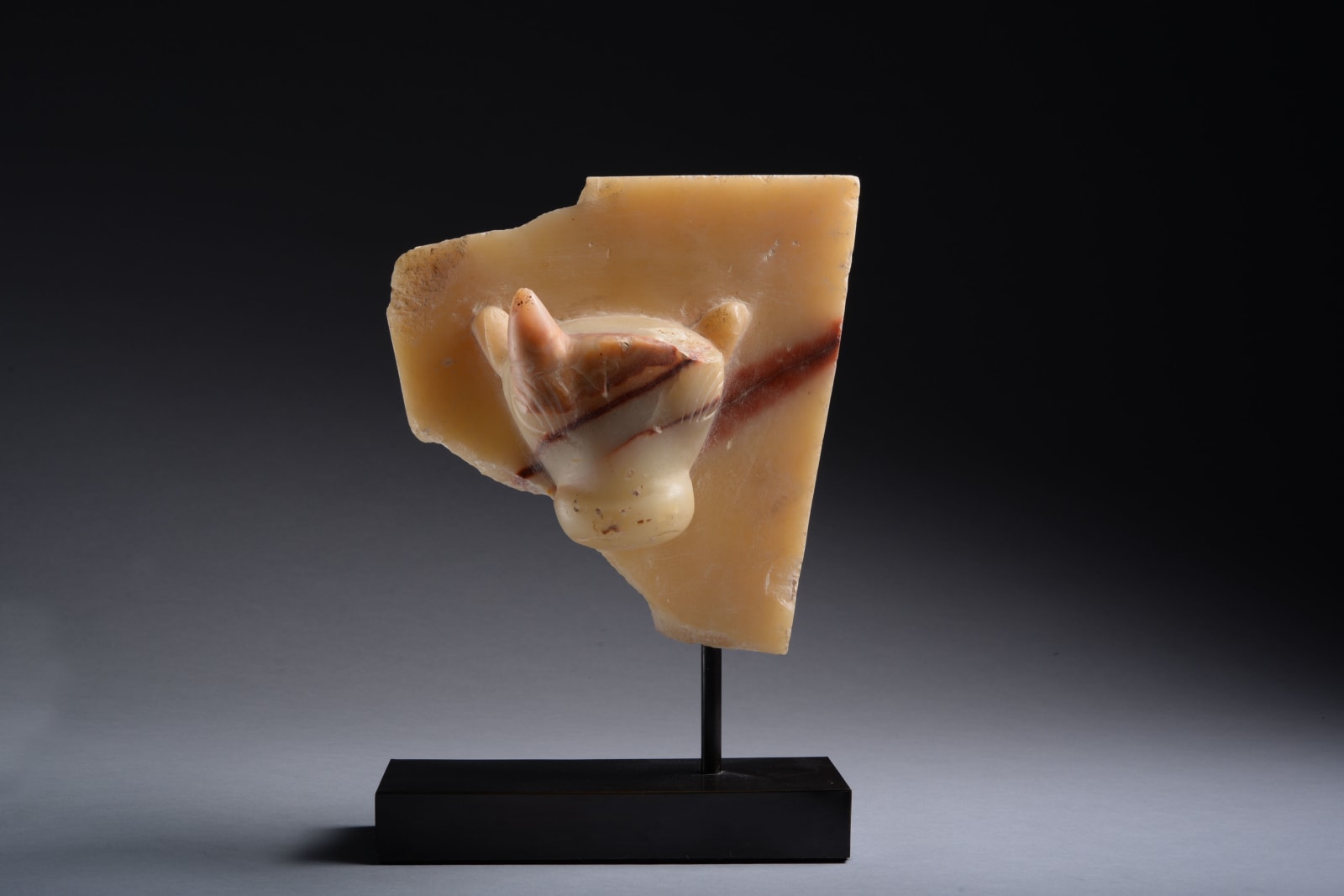 Stele Fragment with a Bull's Head, South Arabian, 1st century B.C. - 1st century A.D.