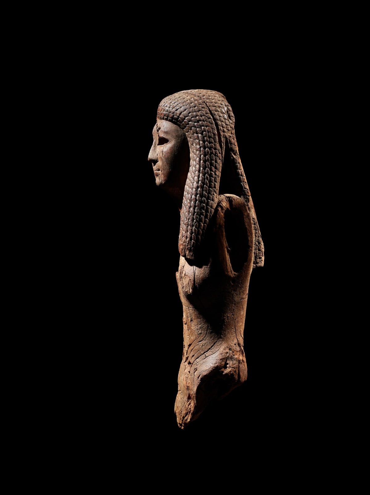 Statuette fragment of a woman, Egypt, New Kingdom, 19th dynasty, ca 1291-1185 BC