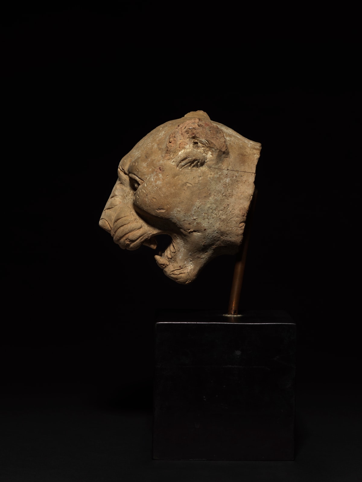 SOUTH ITALIAN GREEK, Fragmentary Head of a Panther, South Italian Greek, c. late 5th century BC