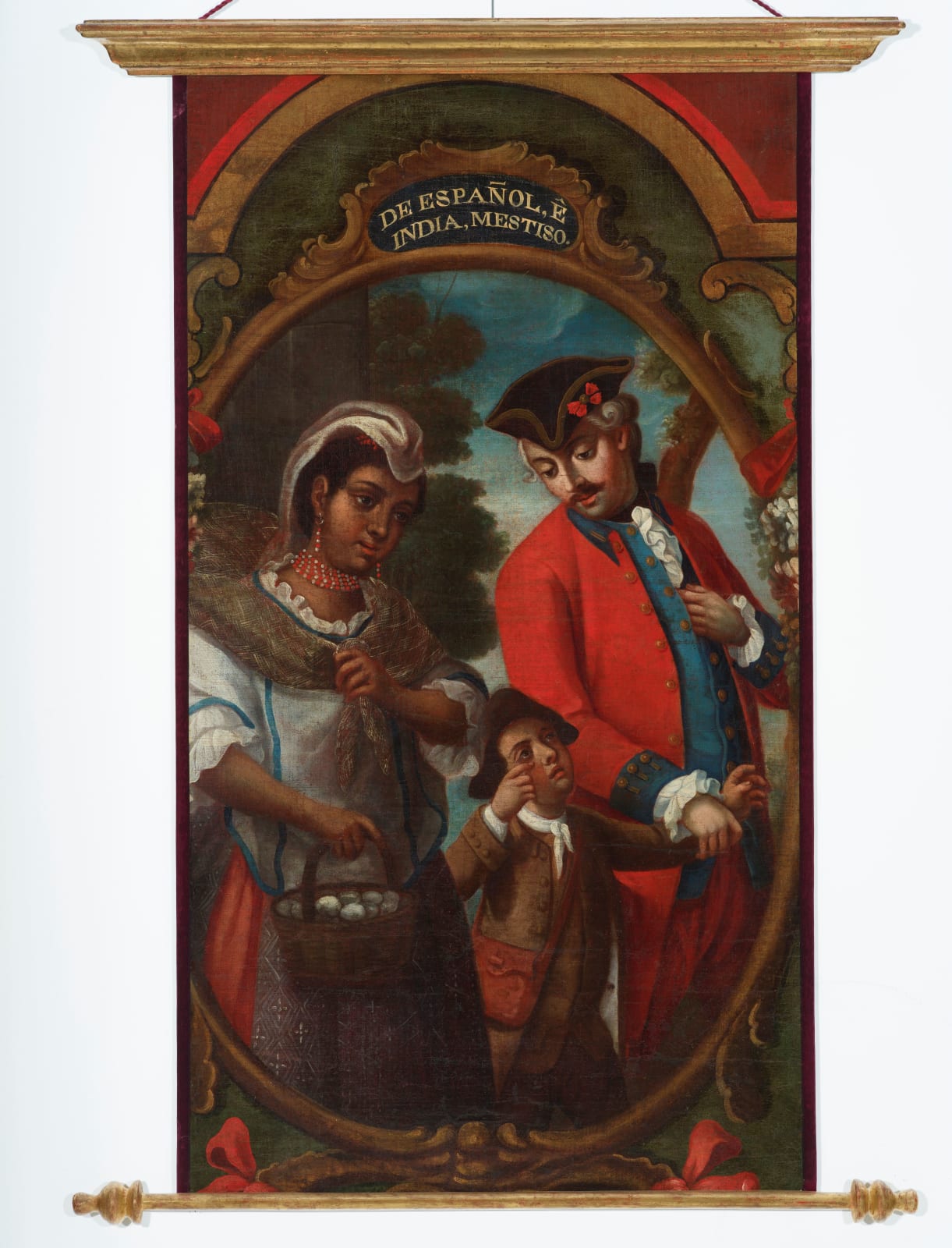 Mexican School, 18th Century, De Español e India, Mestiso (no. 1)