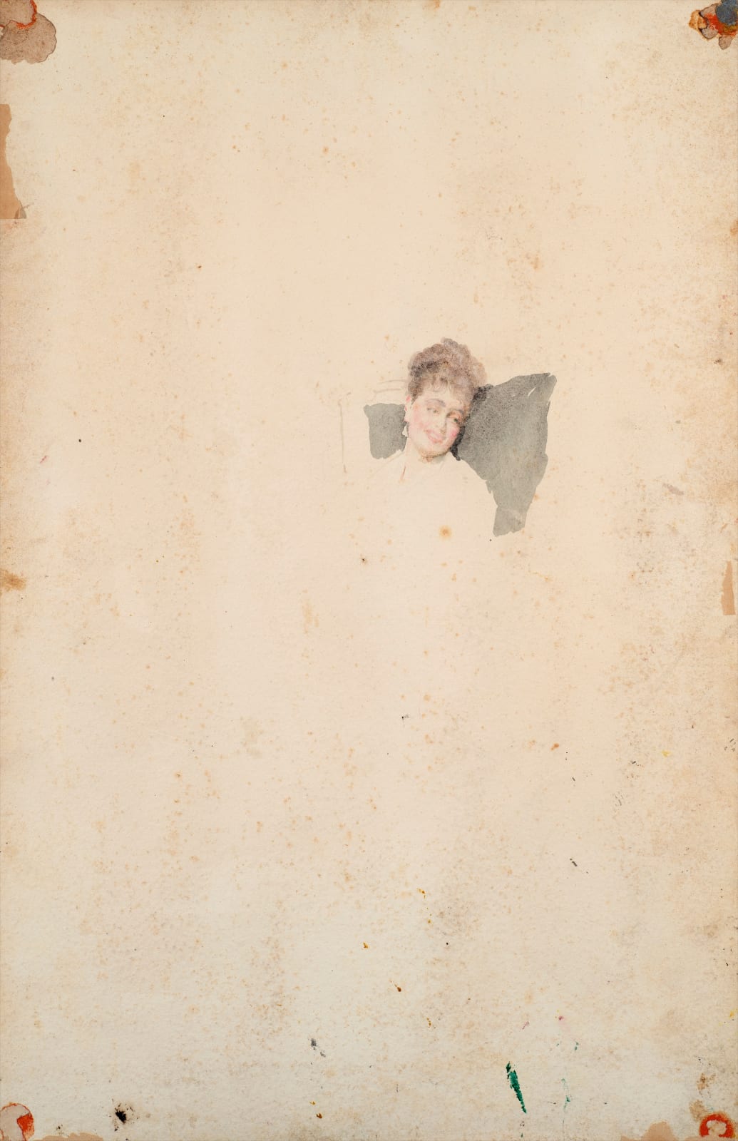MADELEINE LEMAIRE, A lady sitting in an interior with a parrot