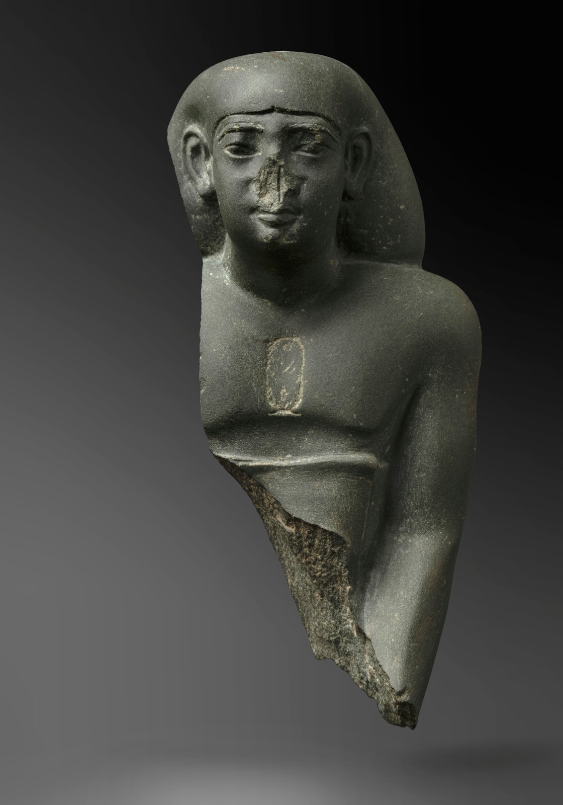 Statue of a Priest or an Official, Egyptian Late Period. 26th Dynasty, Reign of Necho II, 610-595 B.C.