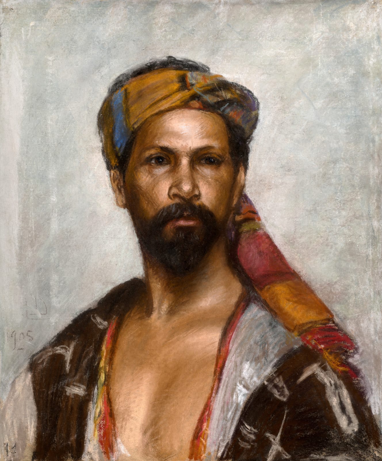 MARGUERITE DUBOIS, Head study of a man wearing a headscarf, 1907