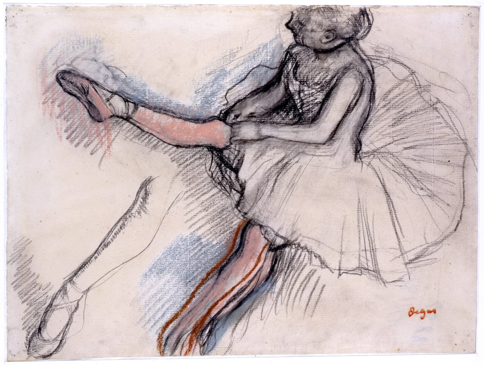EDGAR DEGAS, Danseuse rajustant son collant, c. 1885-1888