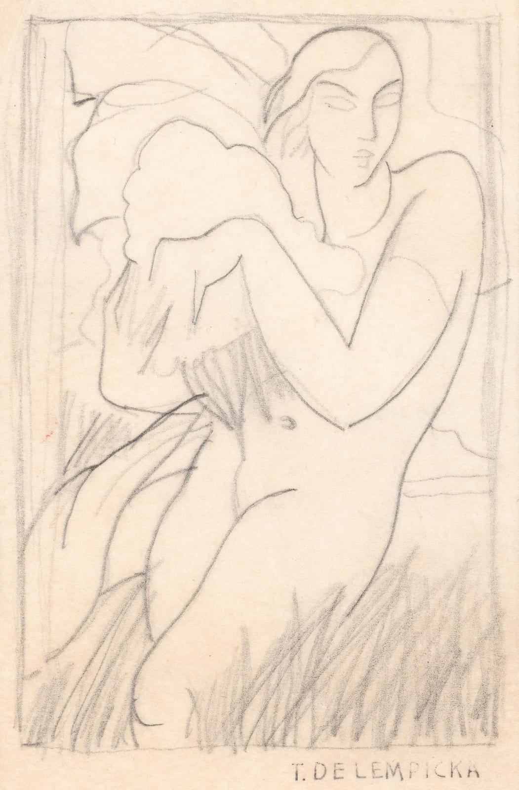 TAMARA DE LEMPICKA, Study for the portrait of Ira Perrot, 1931