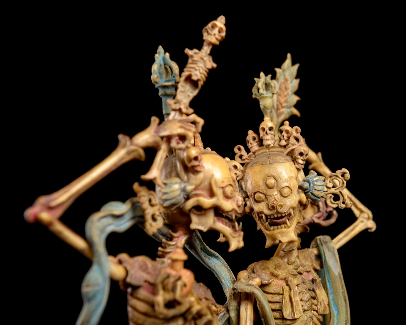 Citipati, dancing skeletons, Mongolia, 19th century