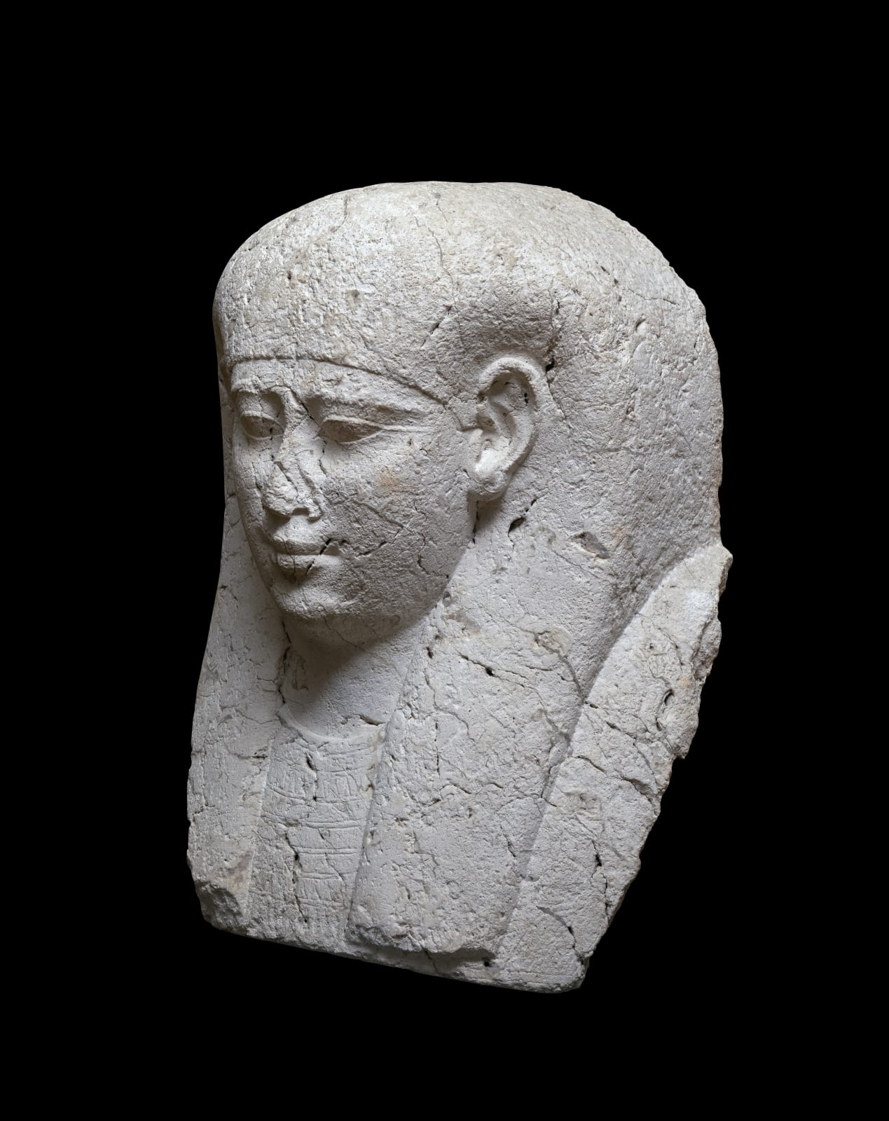 Sarcophagus cover, Egyptian, Late Dynastic Period-Early Ptolemaic Period c. 350-300 B.C.