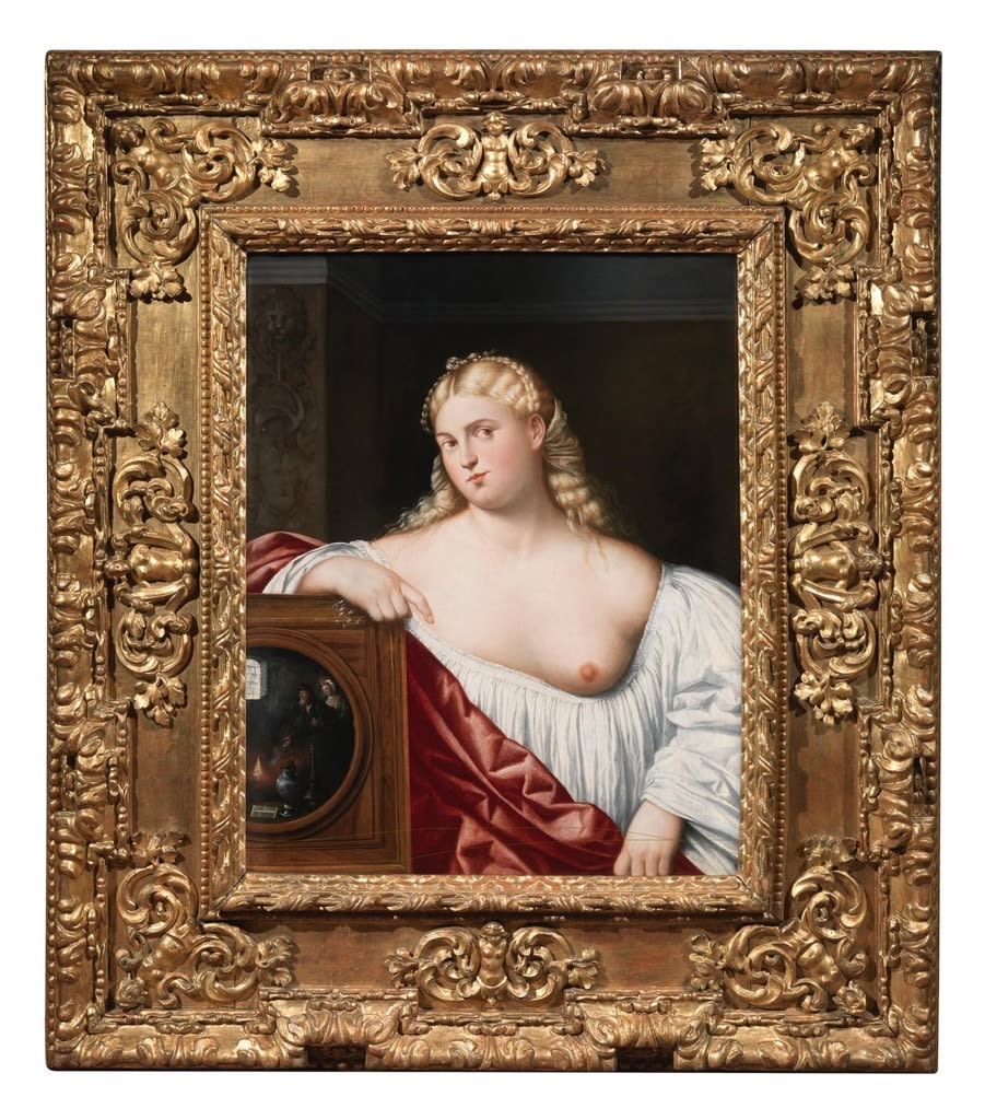 BERNARDINO LICINIO, A Young Woman with a Mirror