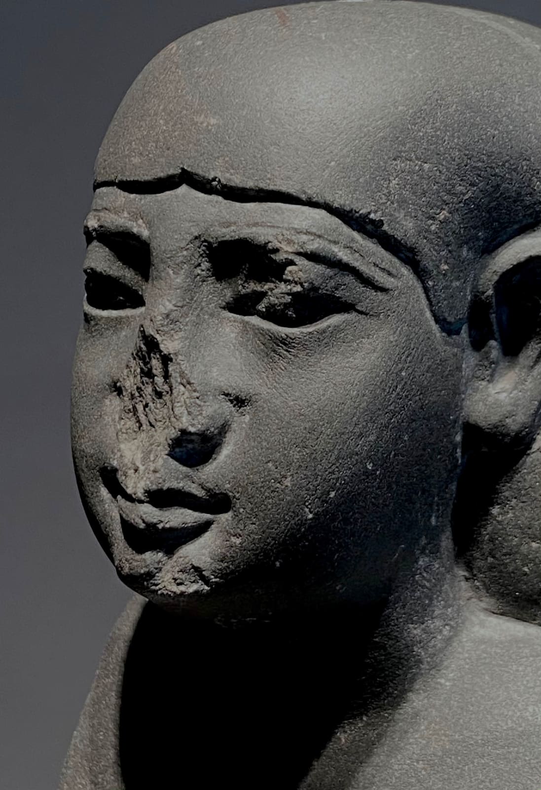 Statue of a Priest or an Official, Egyptian Late Period. 26th Dynasty, Reign of Necho II, 610-595 B.C.