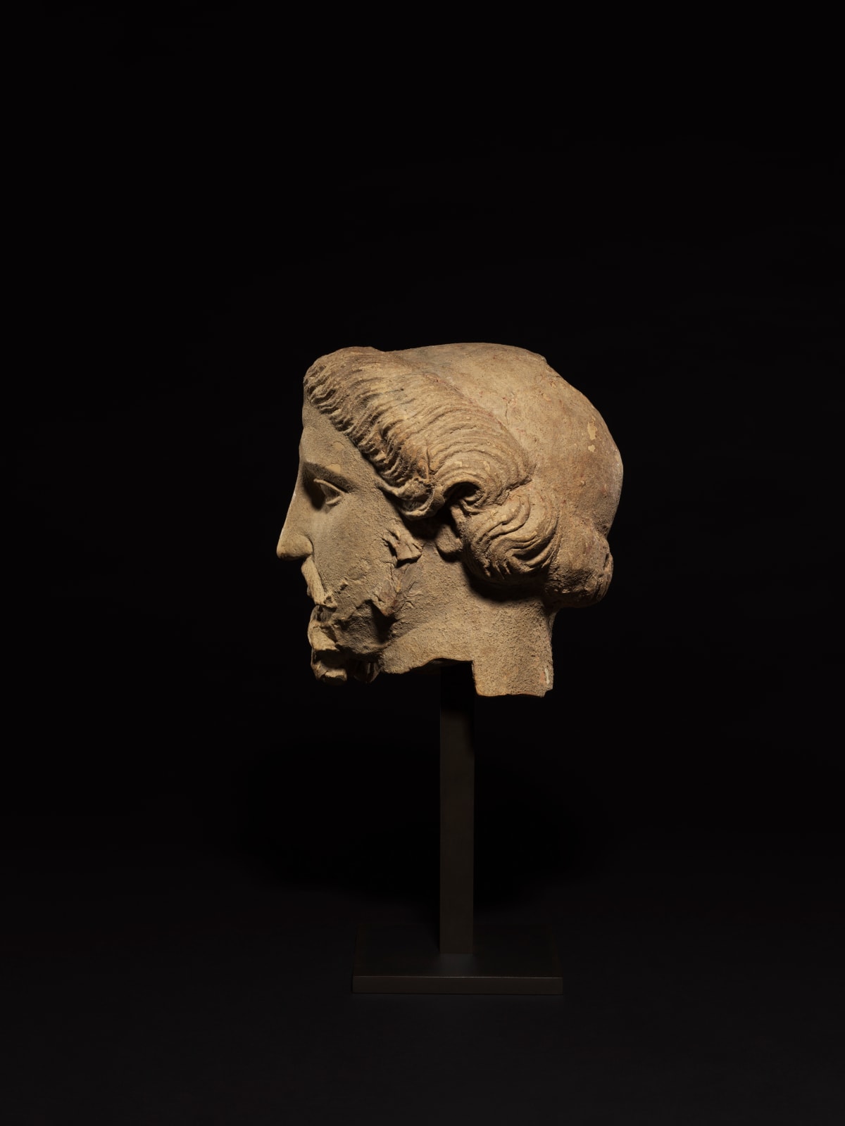 SOUTH ITALIAN GREEK, Fragmentary Head of a Bearded God, South Italian Greek, c. 4th century BC