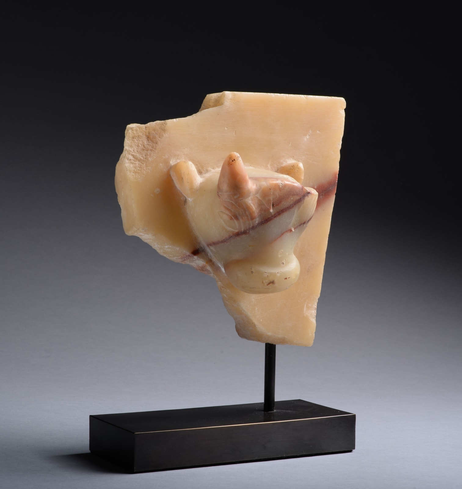 Stele Fragment with a Bull's Head, South Arabian, 1st century B.C. - 1st century A.D.