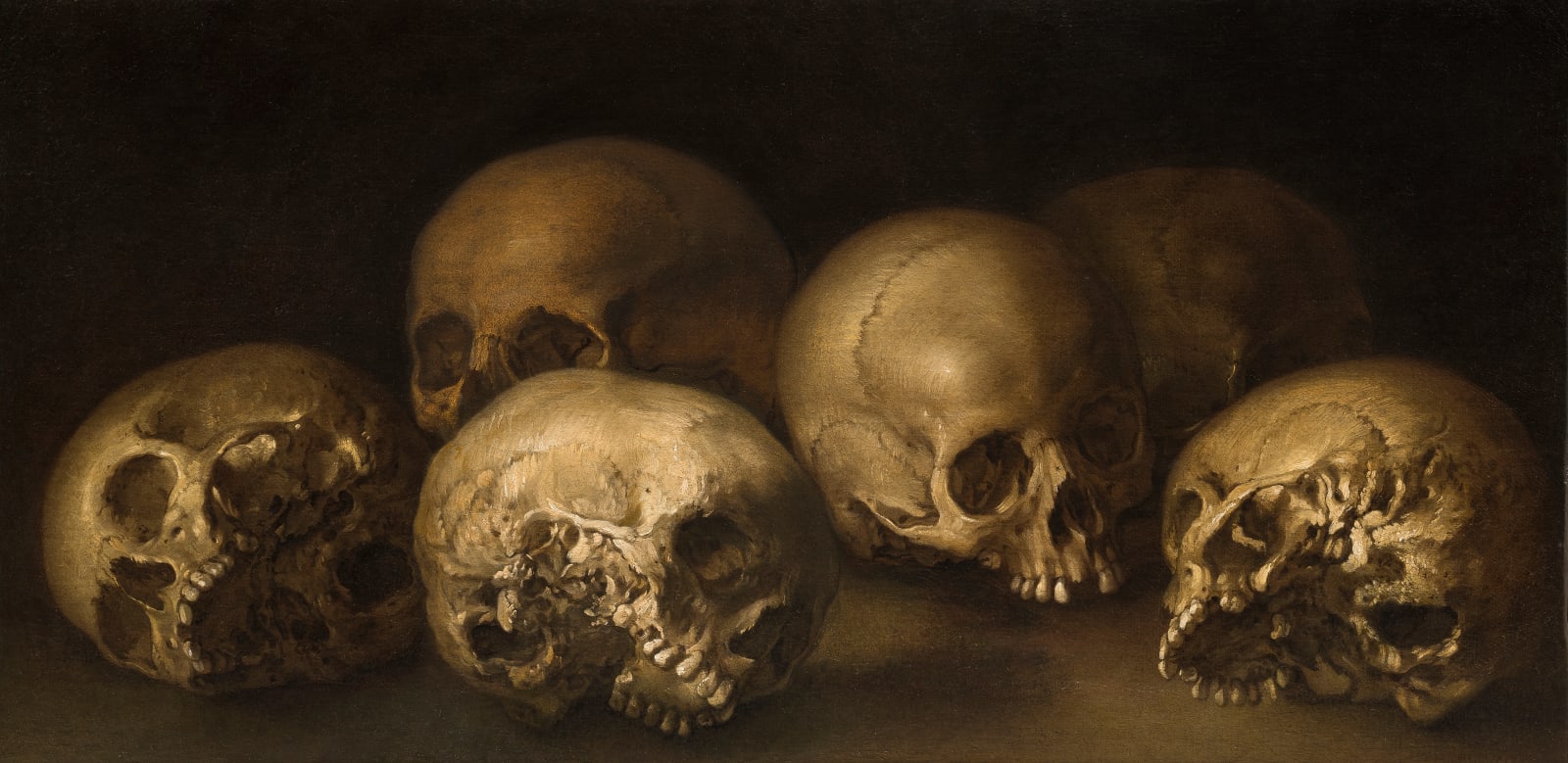 ANDRES DELEITO, Still life of skulls, c. 1650-1660