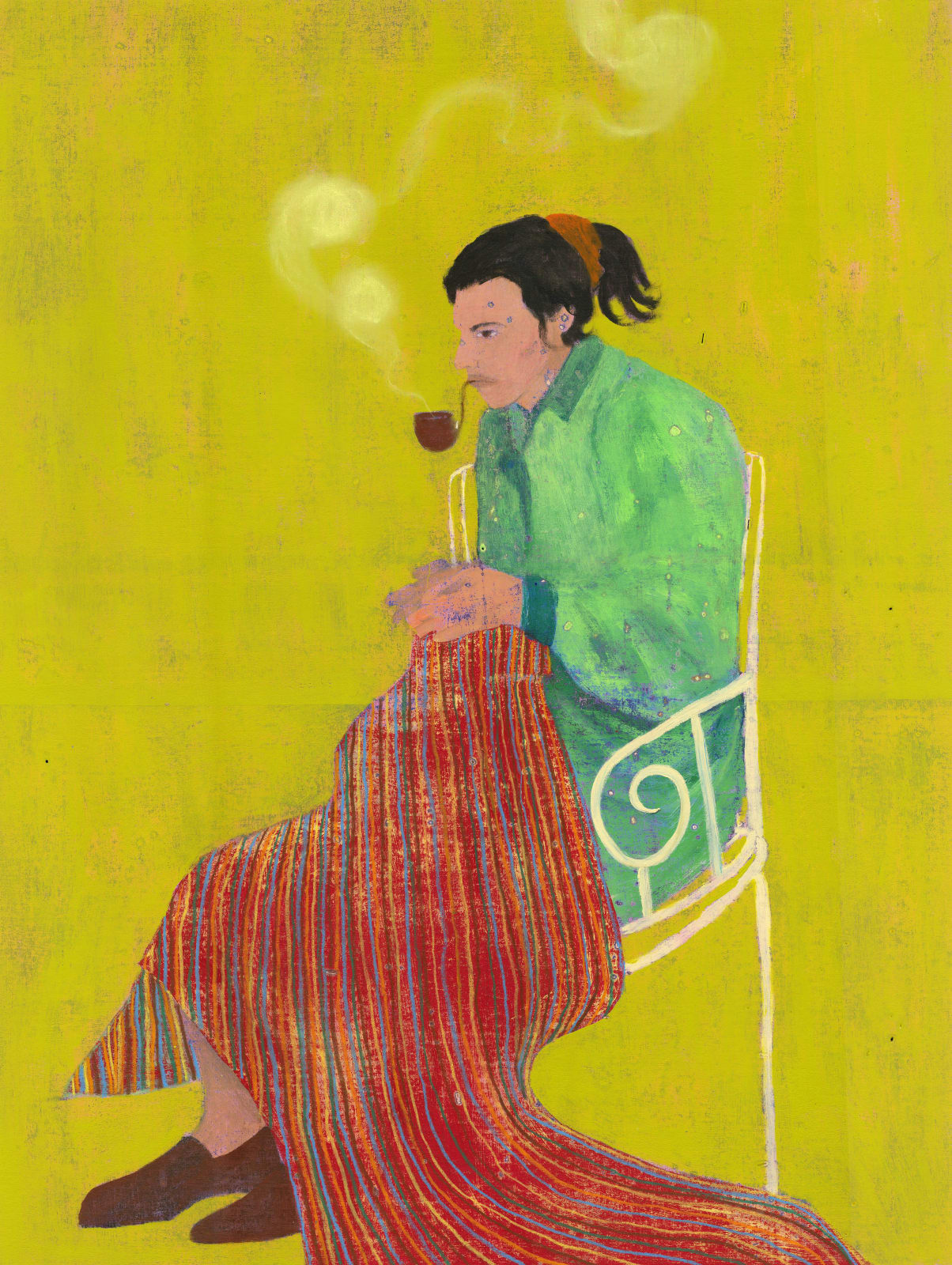 Justin Williams, Norma was alive when I started this painting, 2024