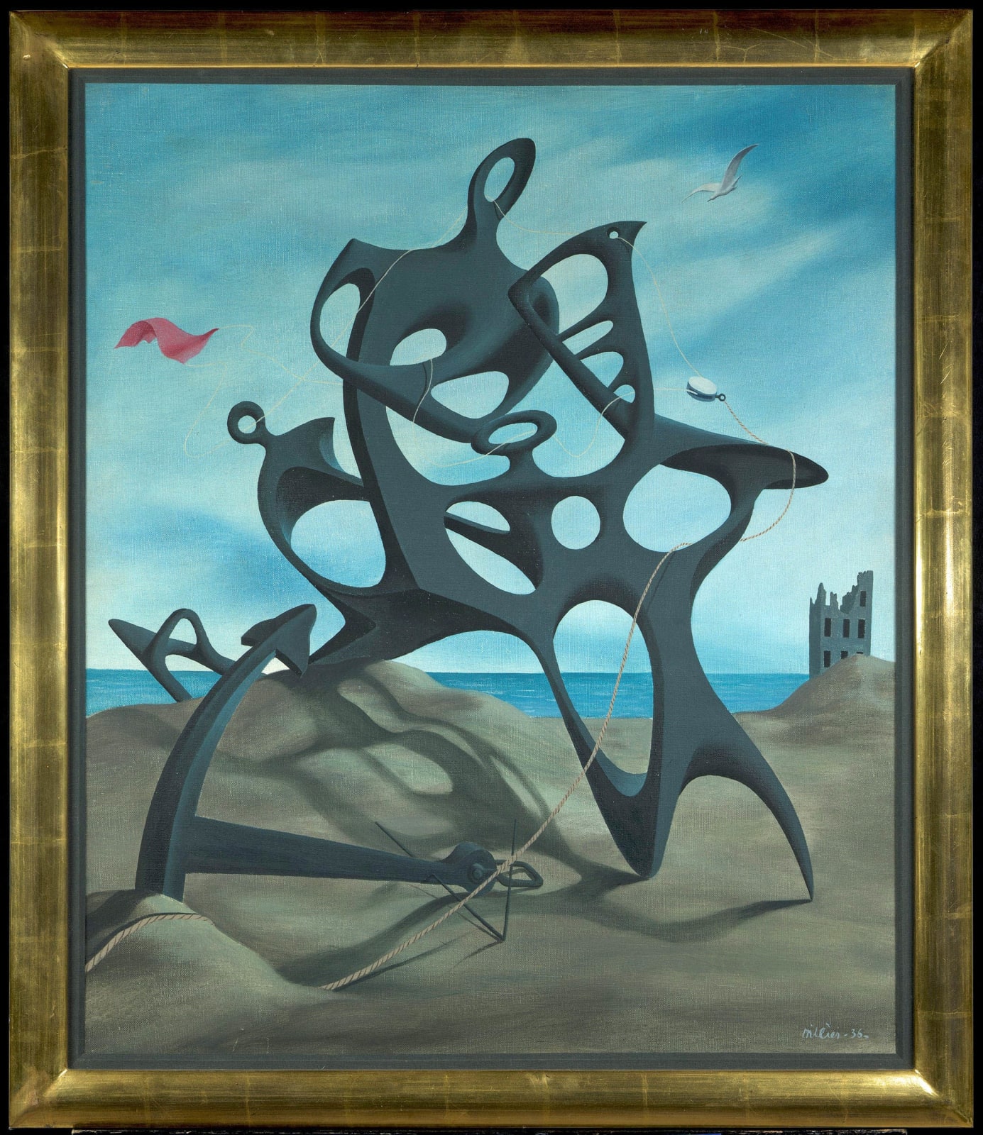 Tristram Hillier, Object on a beach no.1, 1936