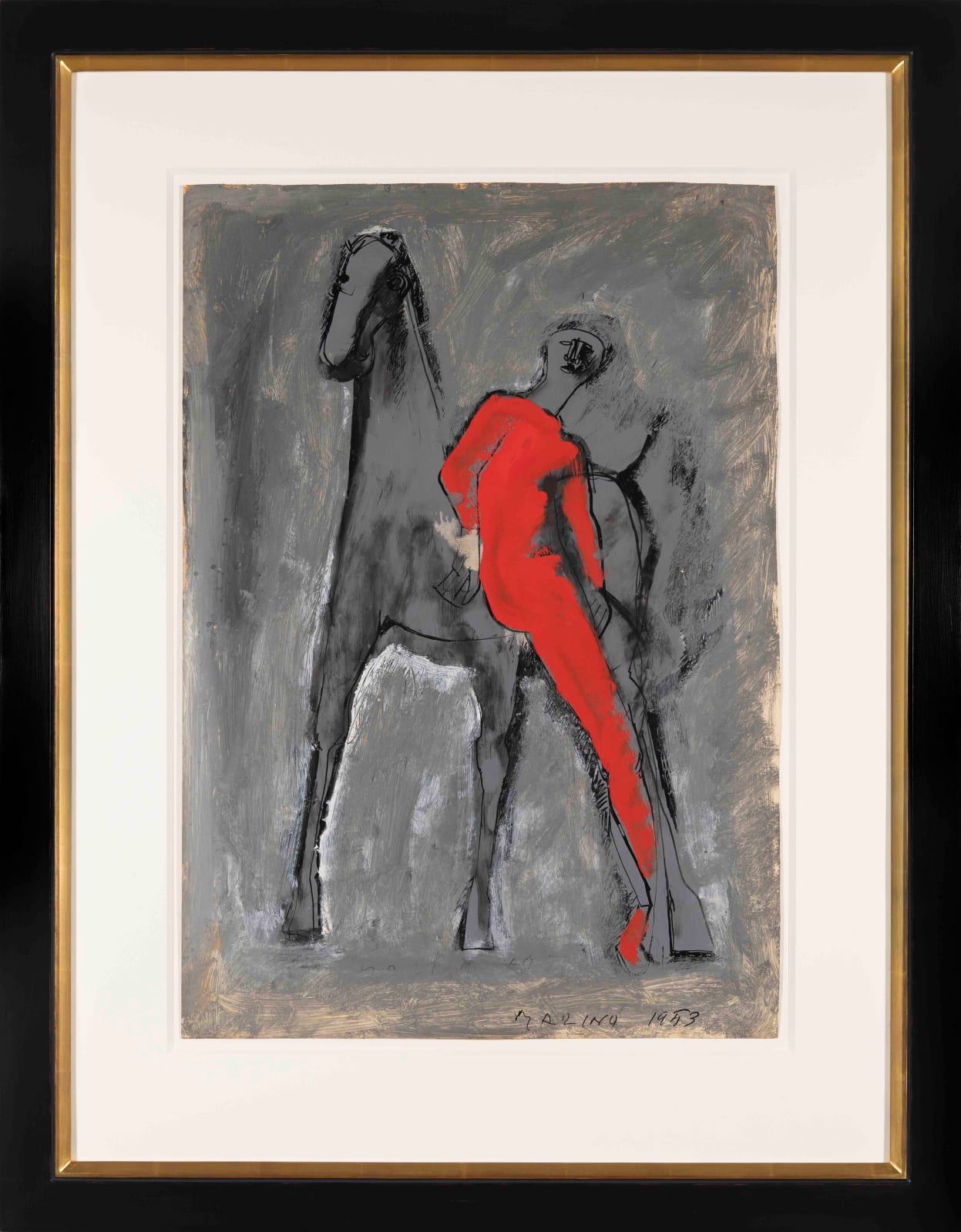 Marino Marini, Horse and Equestrian in Red, 1953
