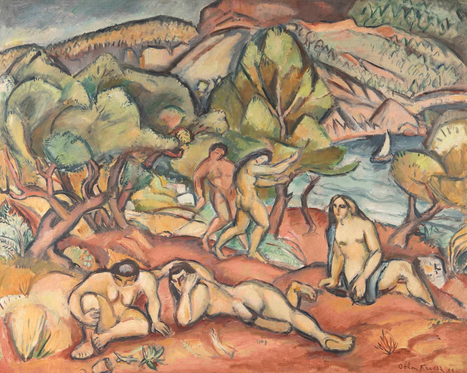 Emile-Othon Friesz, Nus dans un paysage, 1909