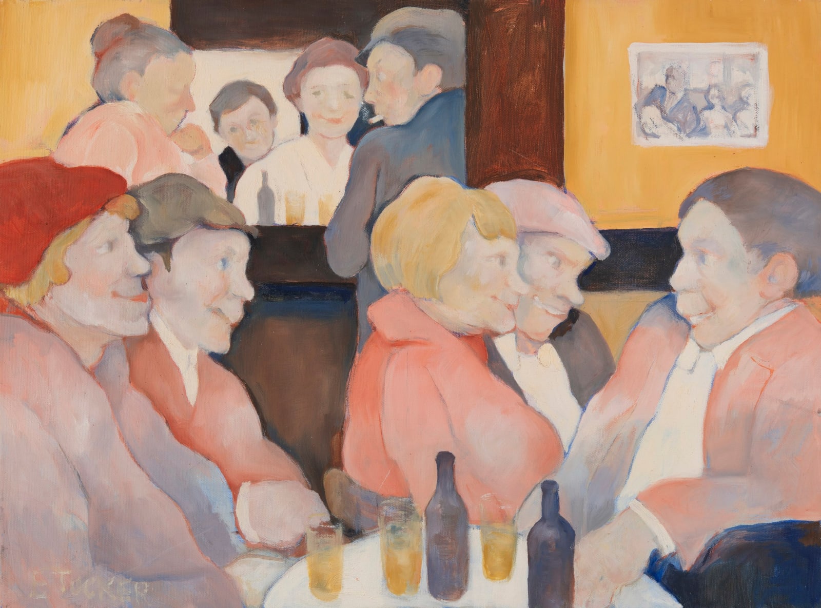 Eric Tucker, Bar Scene with Photo on Wall