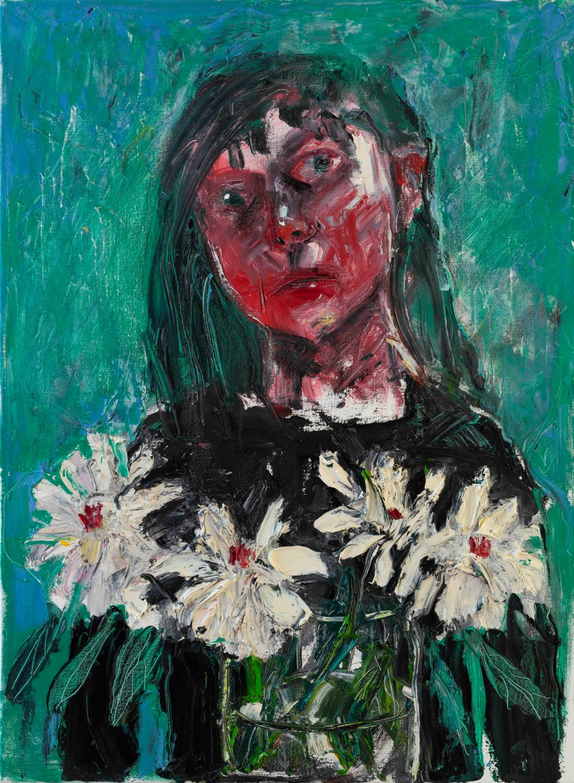 Shani Rhys James, Figure Against Turquoise, 2023