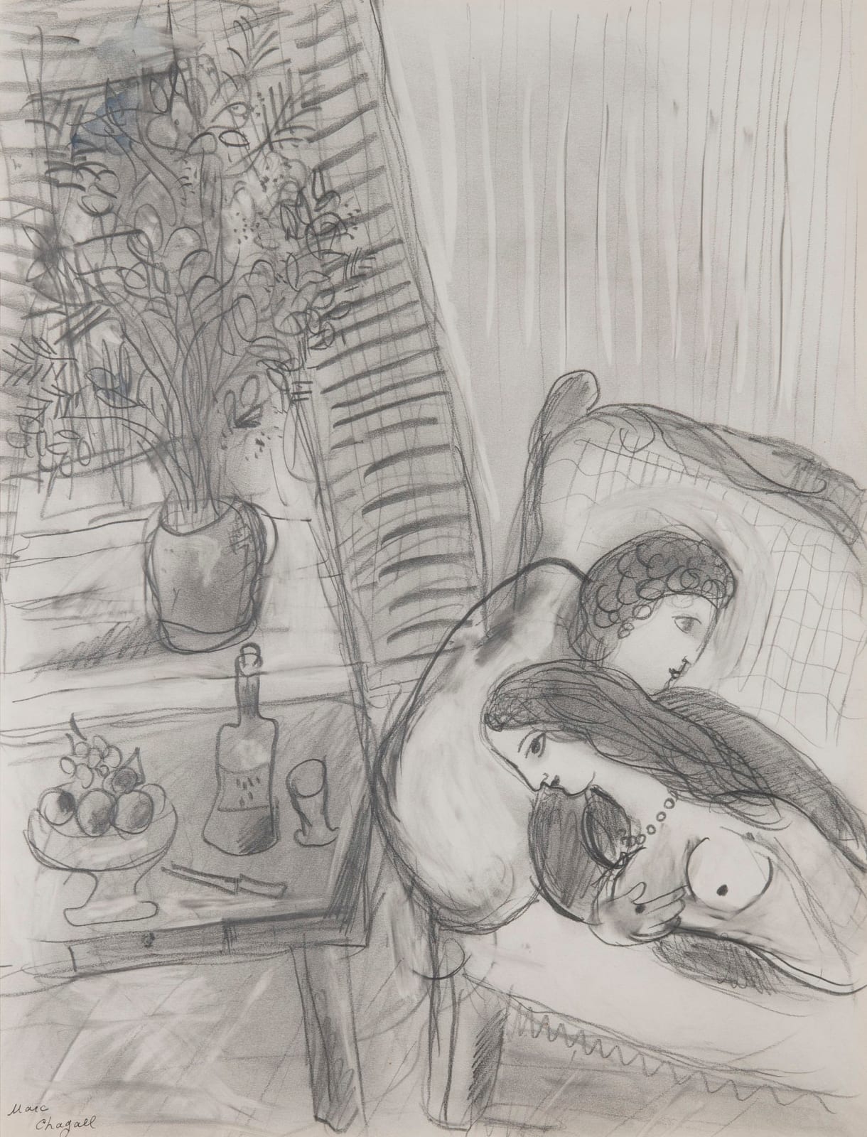 Marc Chagall, Les amoureux sur le divan, 1948-49