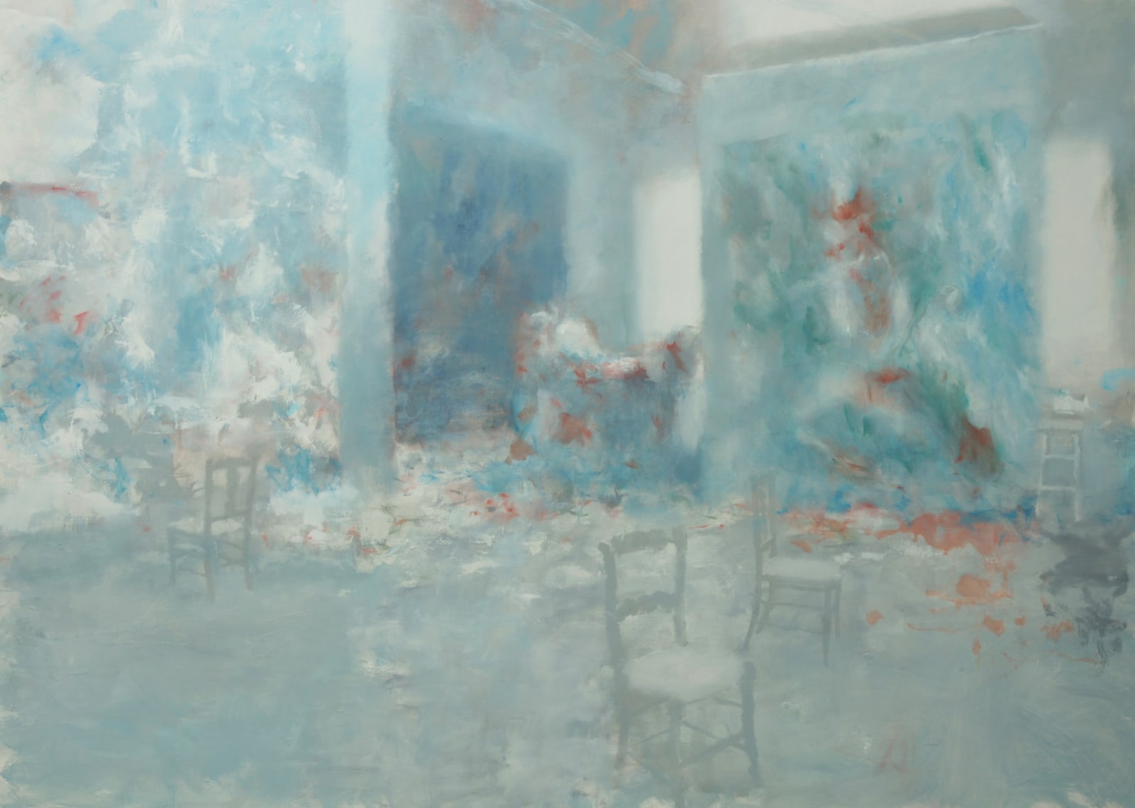Simon Edmondson, Carpenter's Road with 3 Chairs, 2022