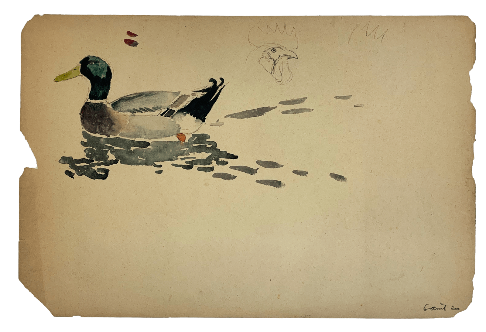 Pierre Adolphe Valette, Duck and Cock Head, 1920