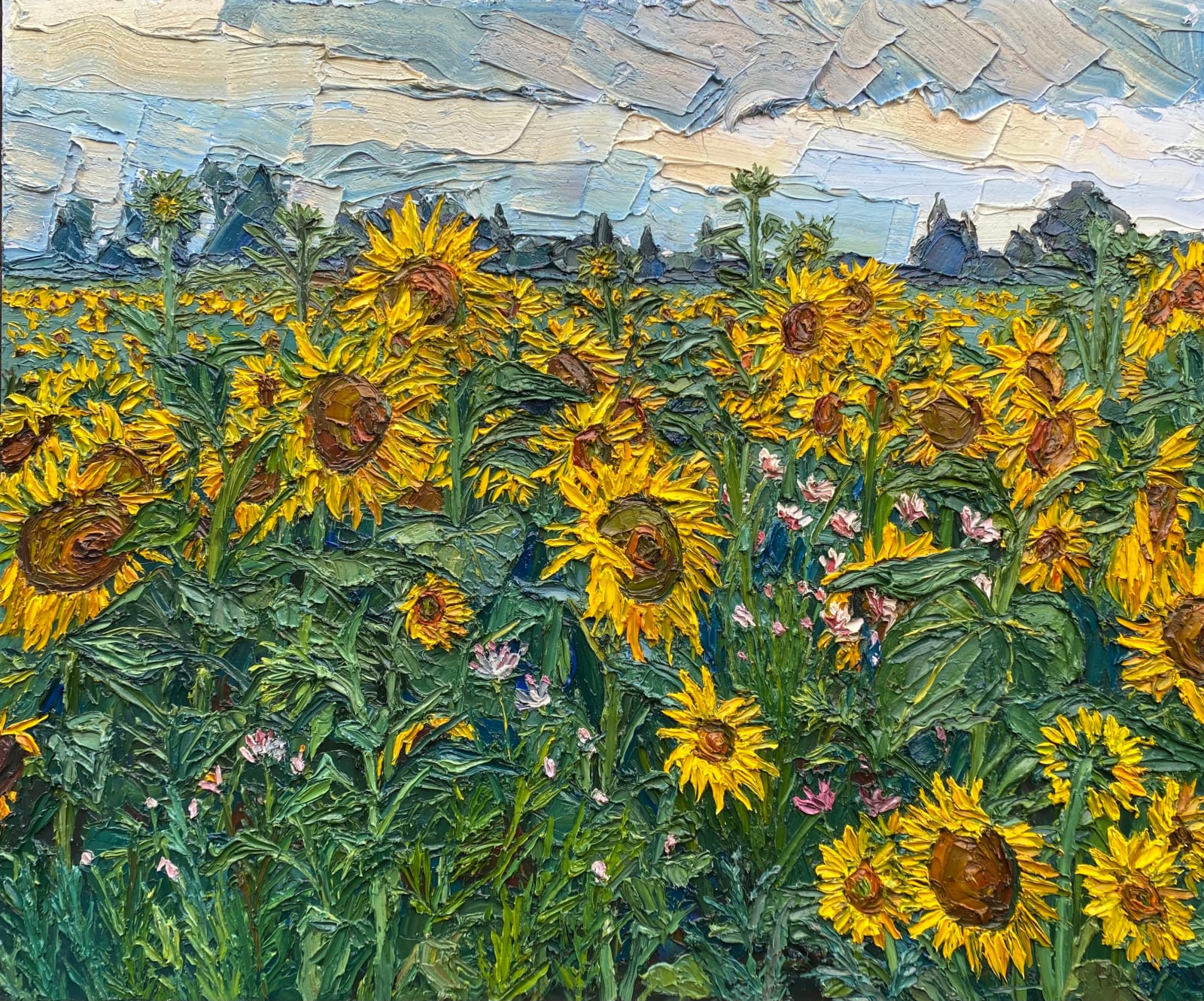 Emily Faludy, Sunflowers in Full Bloom, 2025
