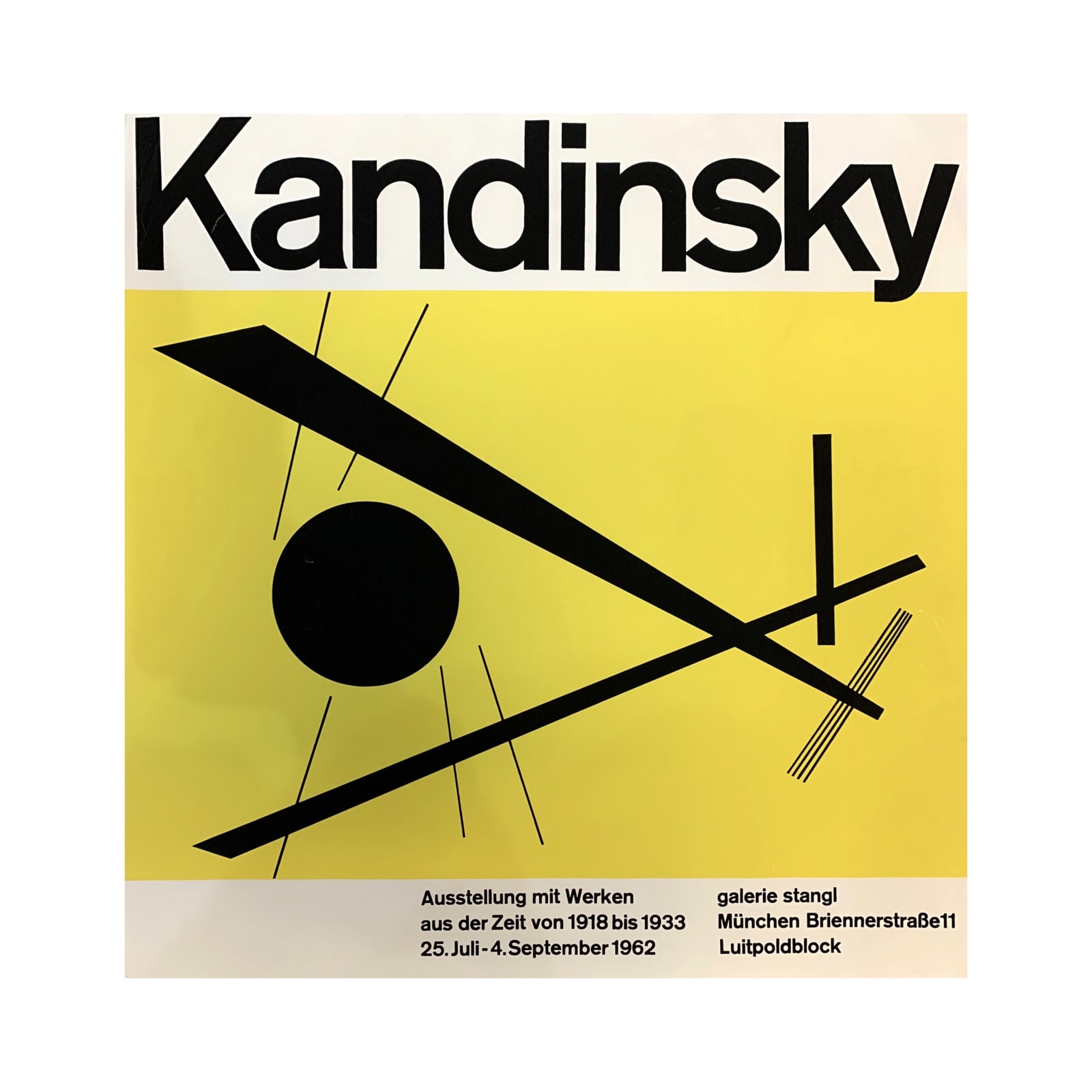 Wassily Kandinsky, Poster for the exhibition Galerie Stangl München Werke aus der Zeit von 1918 bis 1933 , 1962