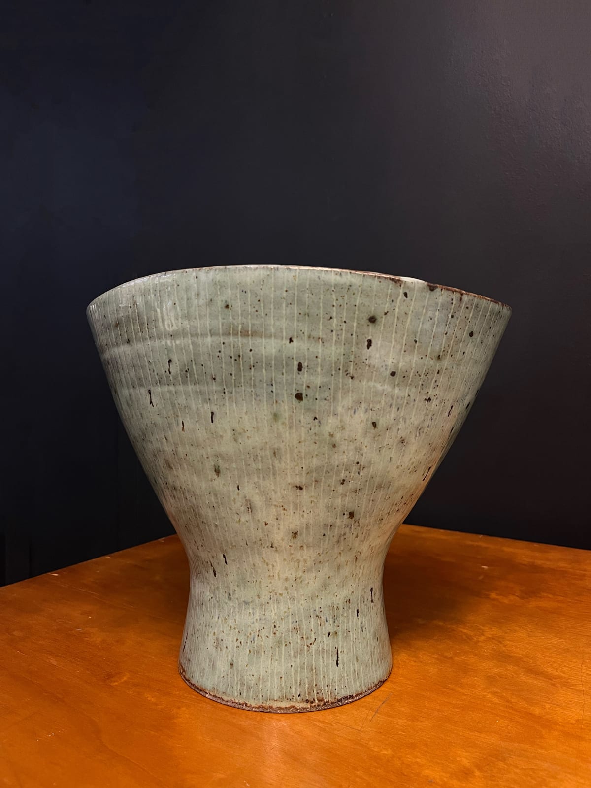 Lucie Rie, Large Oval Vase , Circa 1970