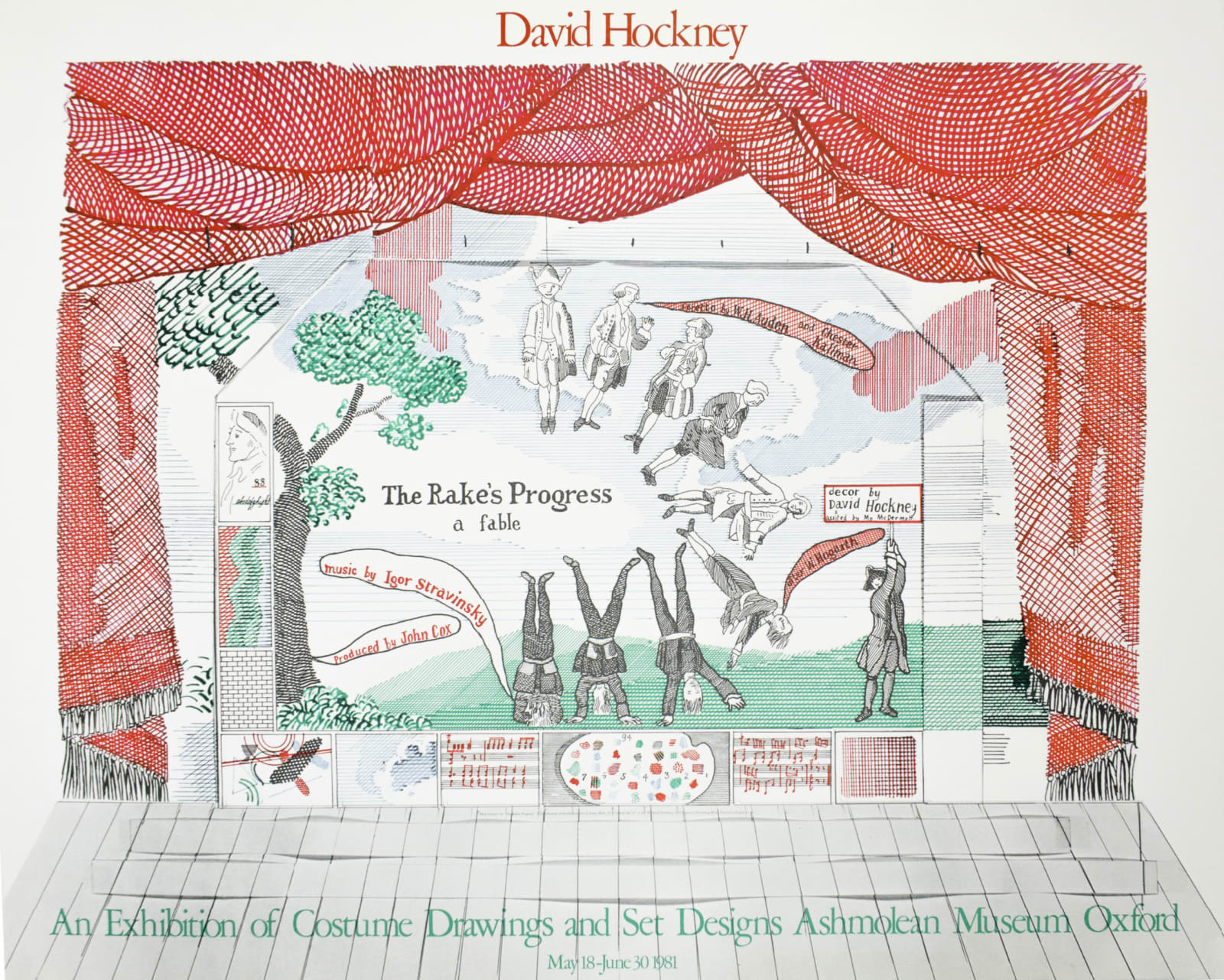 David Hockney, An Exhibition of costume drawings and set designs, Ashmolean Museum, Oxford , 1981